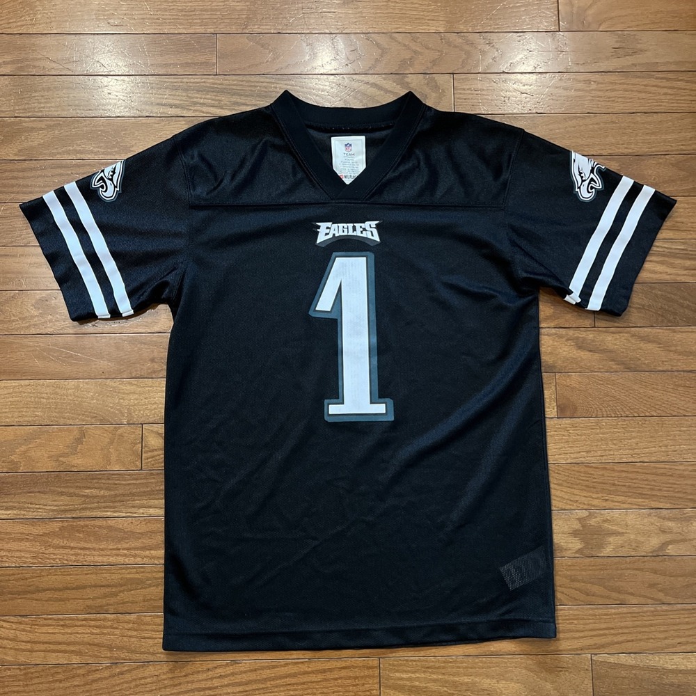 Jalen Hurts #1 Philadelphia Eagles Youth XL 16/18 Black NFL Jersey Shirt
